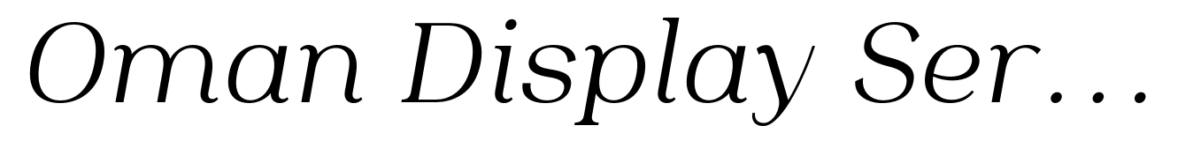 Oman Display Serif Regular Italic